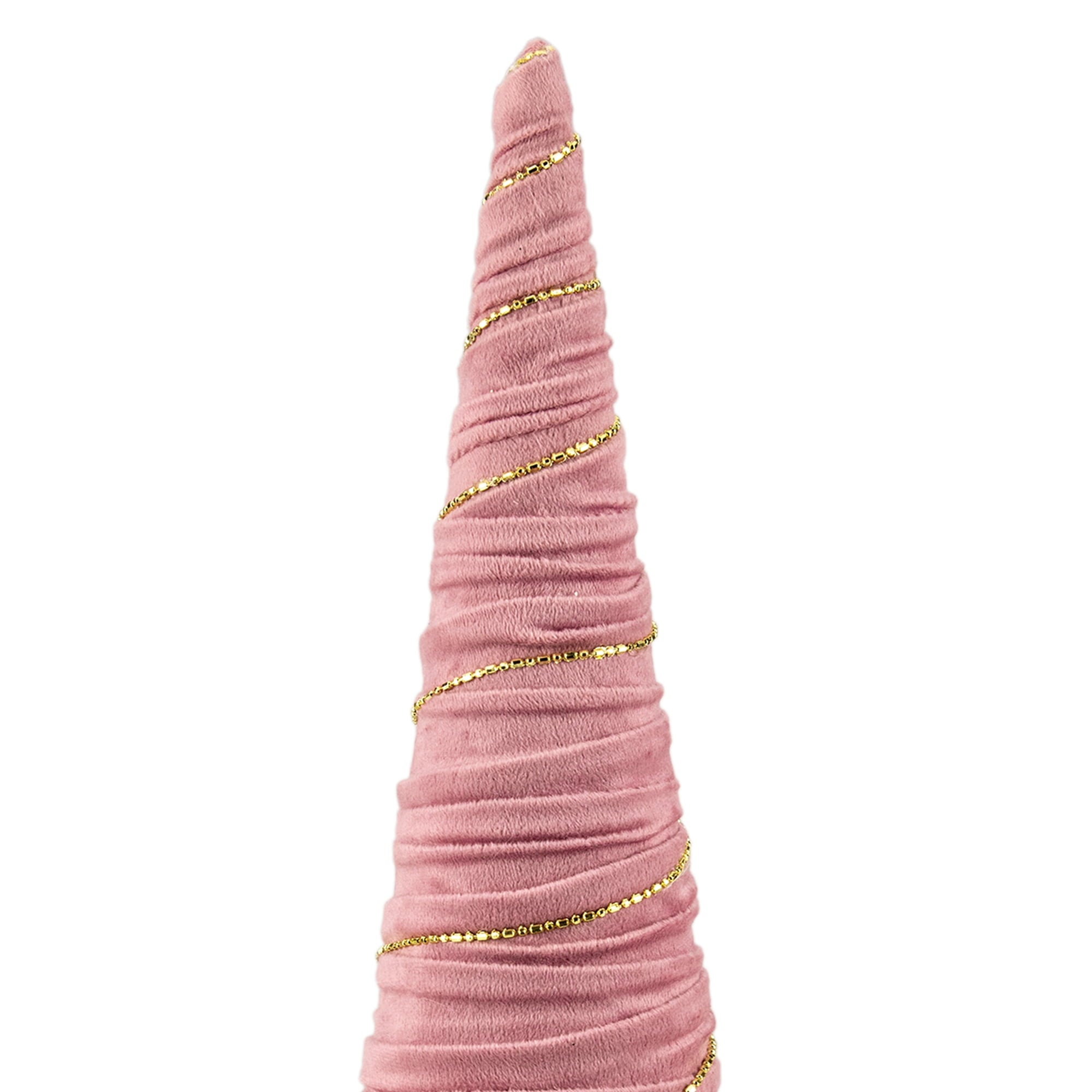 Northlight Twisted Cone Tree with Shiny Garland Christmas Decoration - 15.25" - Pink
