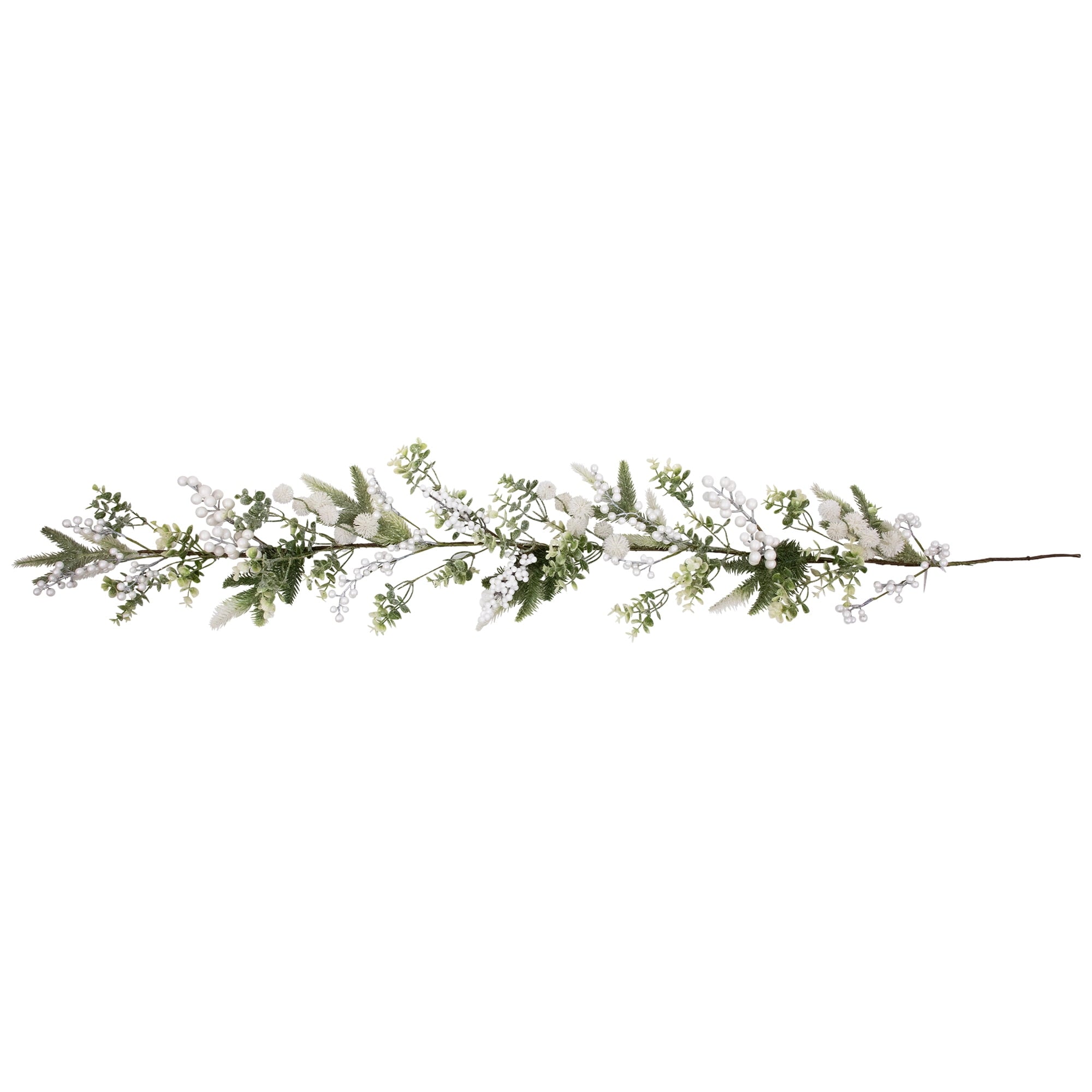 Glittered Berries and Eucalyptus Artificial Christmas Garland - 5' - Unlit