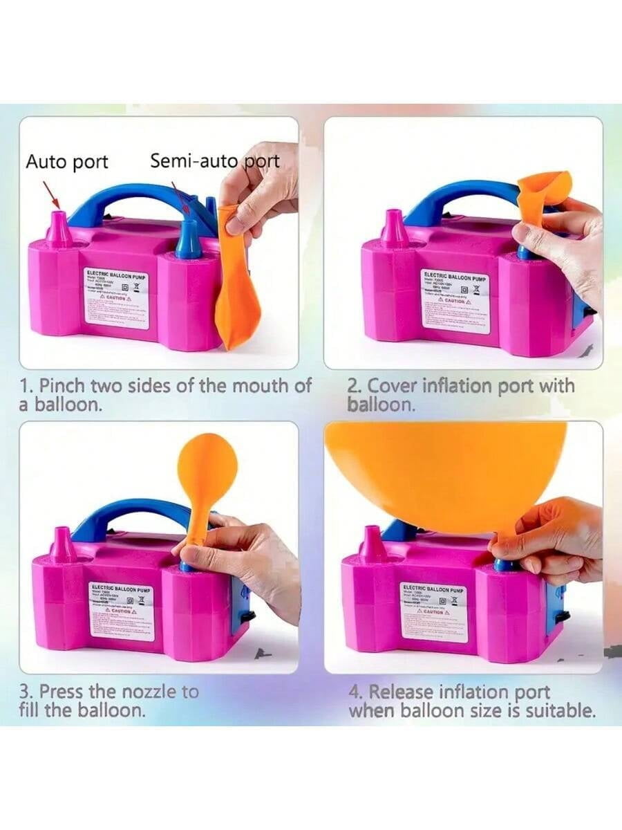 QQA  Portable Electric Balloon Pump/Electric Balloon Inflator Decoration, Suitable For Parties, Gifts, Wedding Celebrations, Holiday Party Decoration, Balloon Pump,Red