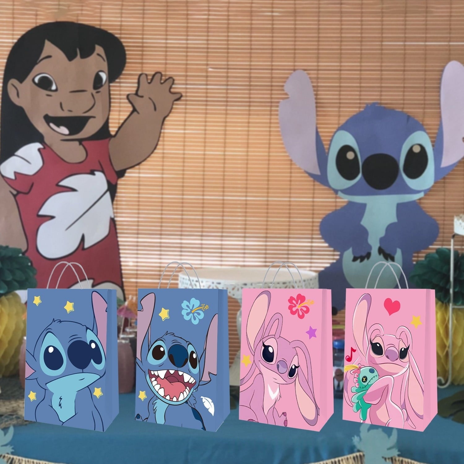 24 Pcs Anime Party Cartoon Gift Bags, Birthday party bags, Cartoon candy bags, Party Supplies(8.26"×5.9"×3.15")