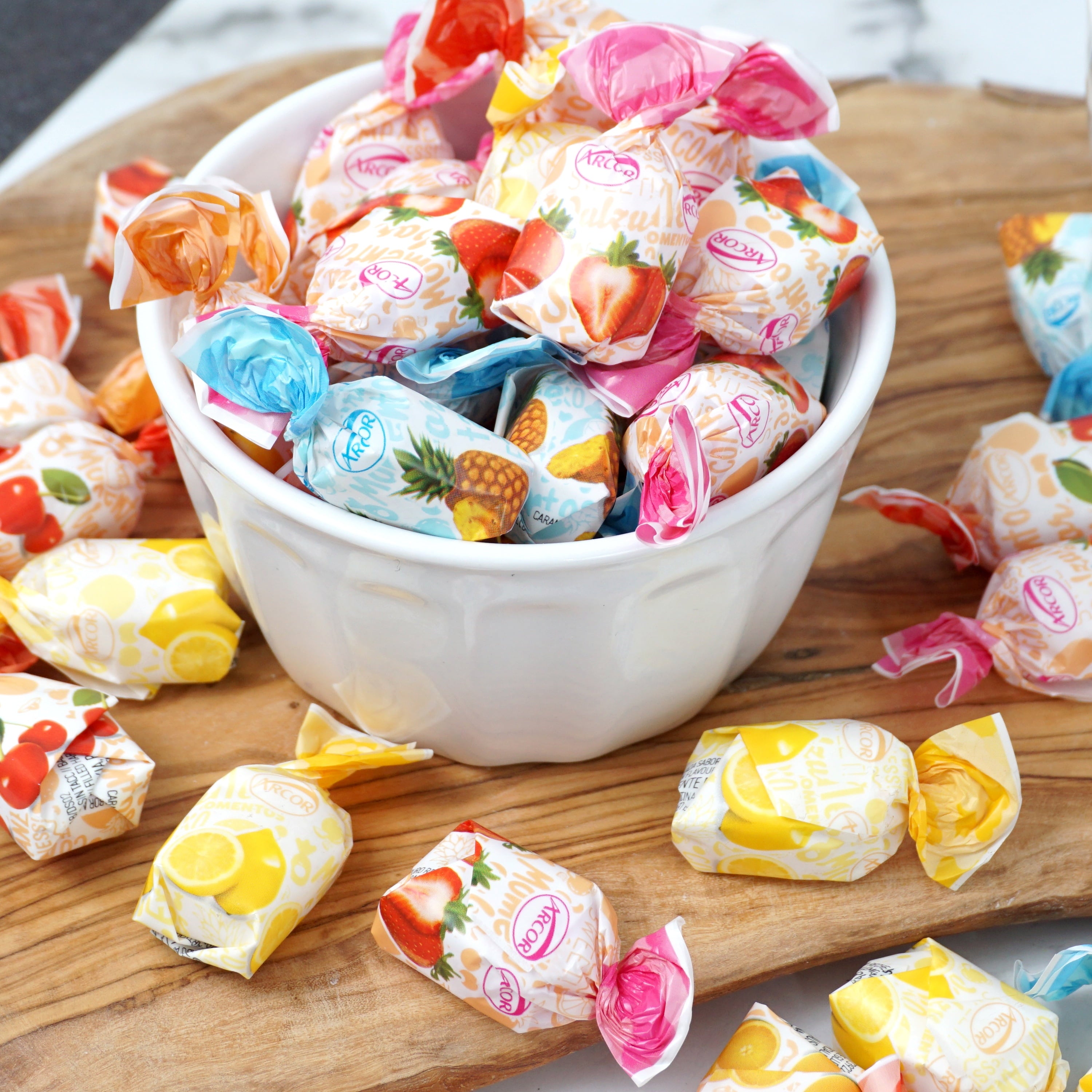 Arcor Fruit Filled Candy, 5 Pound Arcor Candy (Approx. 375 pcs.), Fruit Filled Hard Candy, Fruit Filled Candy, Fruit Filled Hard Candy Individually Wrapped