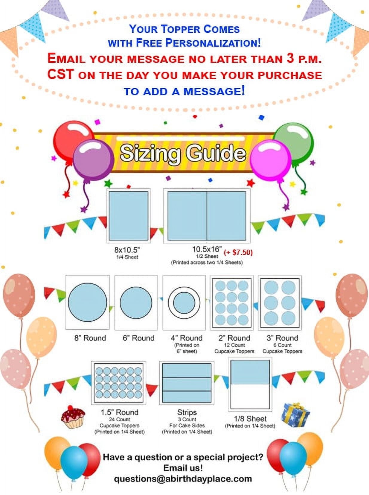 CARTOON NETWORK  1/2 Size Frosting Sheet Cake Topper Edible Frosting Image