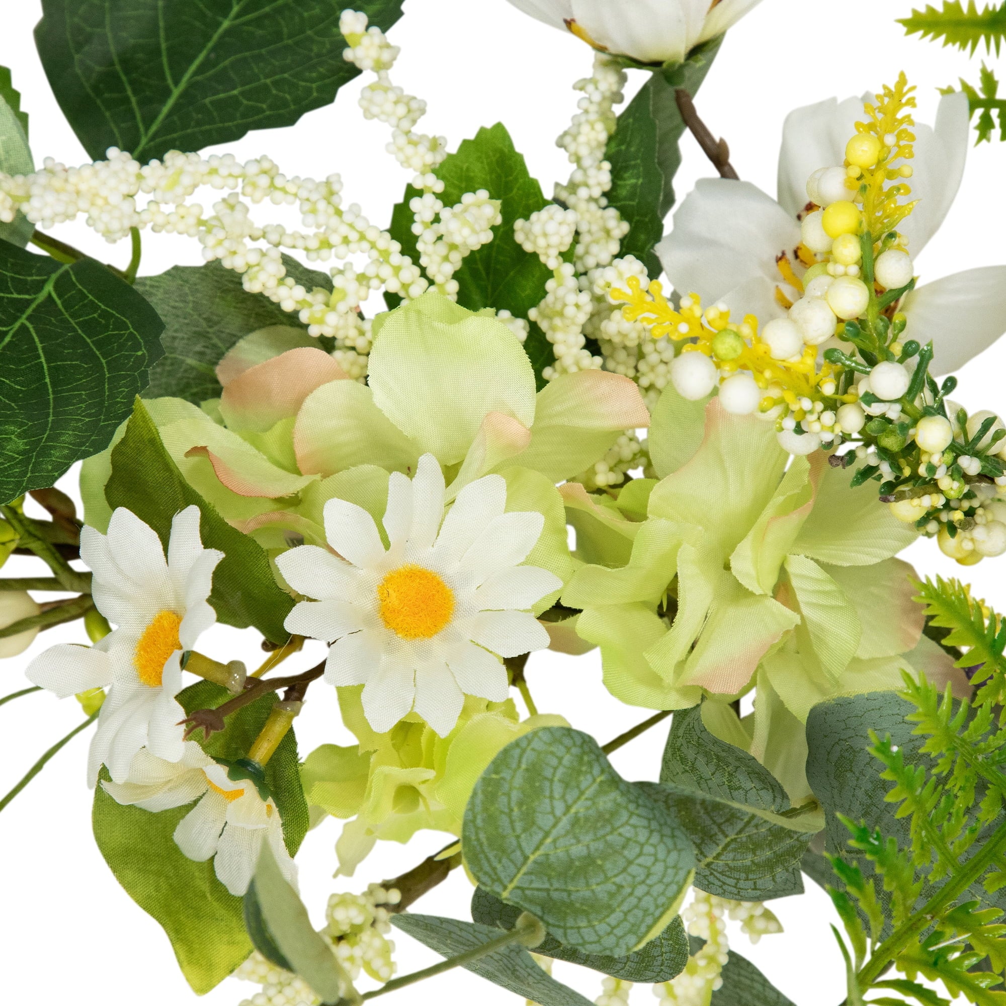 Northlight Hydrangea and Eucalyptus Artificial Floral Spring Garland - 5'
