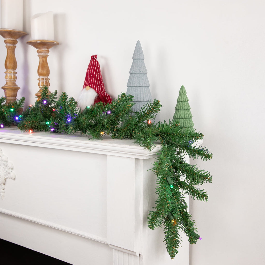 9' x 12" Pre-Lit Winona Fir Artificial Christmas Garland Multi LED Lights