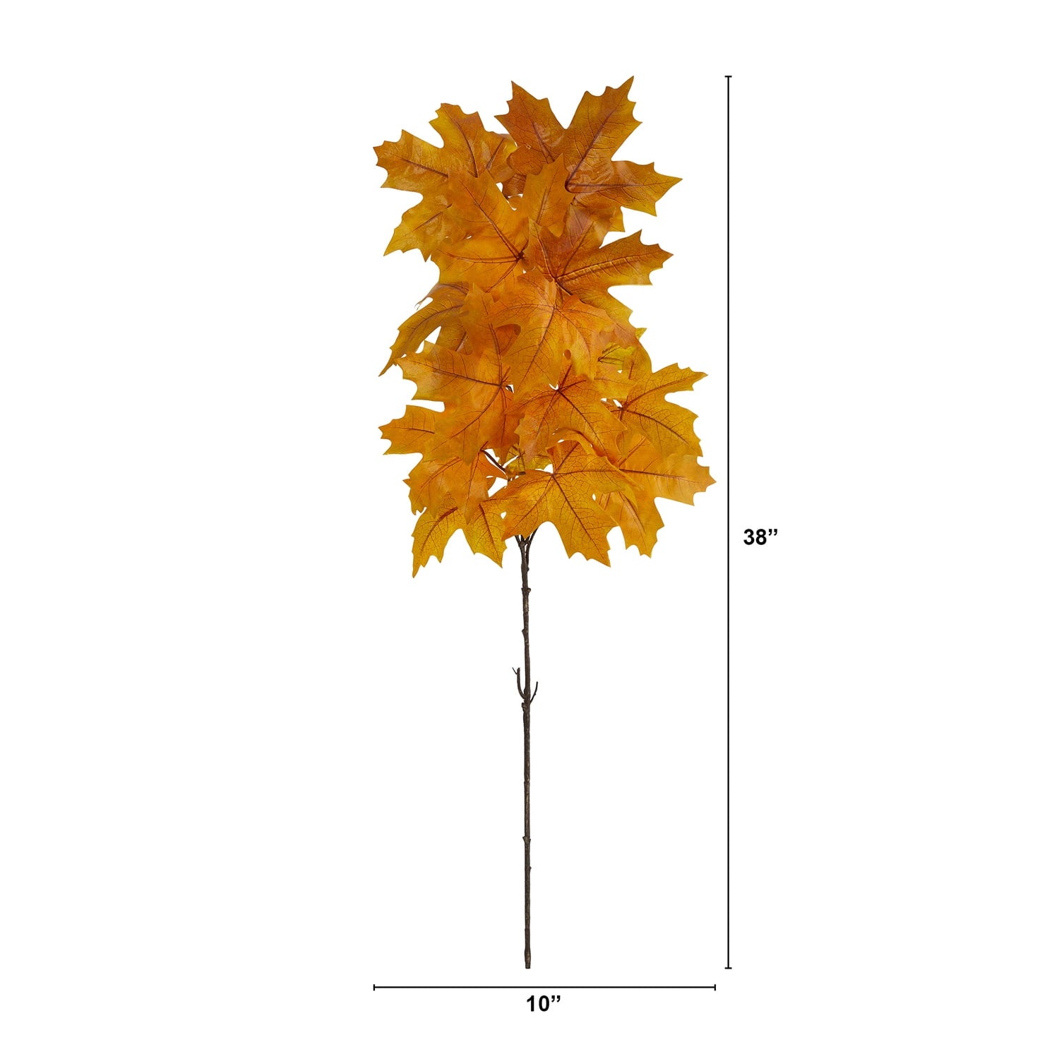 Nearly Natural 38" Autumn Maple Leaf Artificial Flower (Set of 6), Yellow