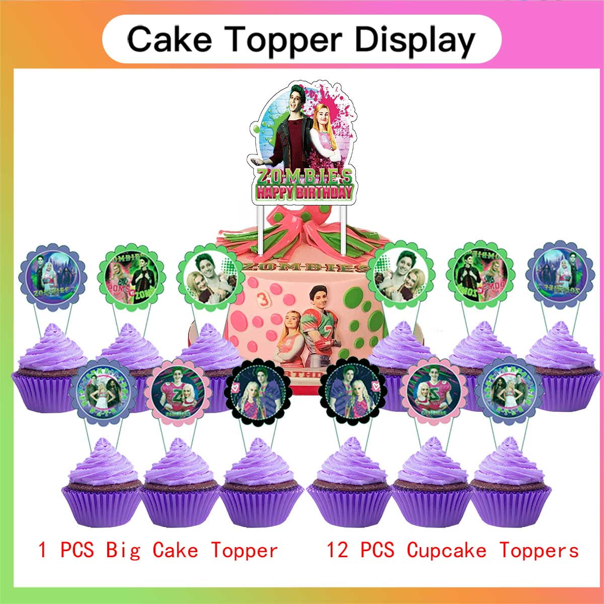 Zombie Birthday Party Supplies Balloons Paper Plates Decoration Cake Topper Decor Tableware Banner Backdrop