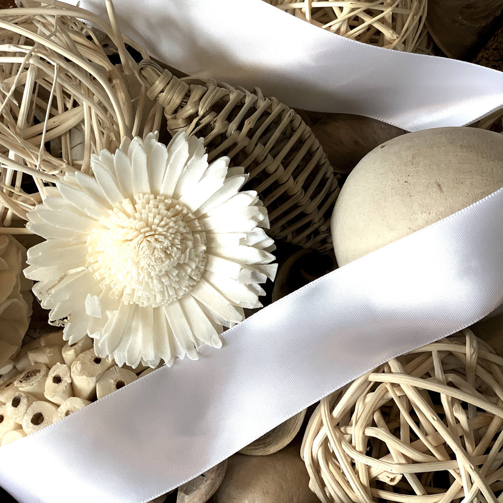 Ivory Single Face Satin Ribbon, 2.5" x 50 Yards by Gwen Studios