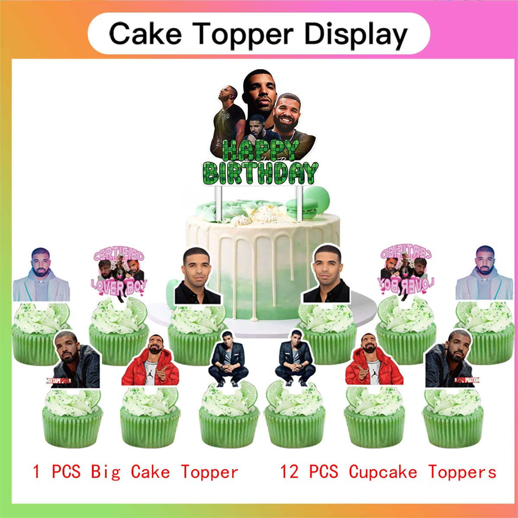 Drake Birthday Party Supplies Balloons Plates Decoration Cake Topper Decor Tableware Banner Backdrop
