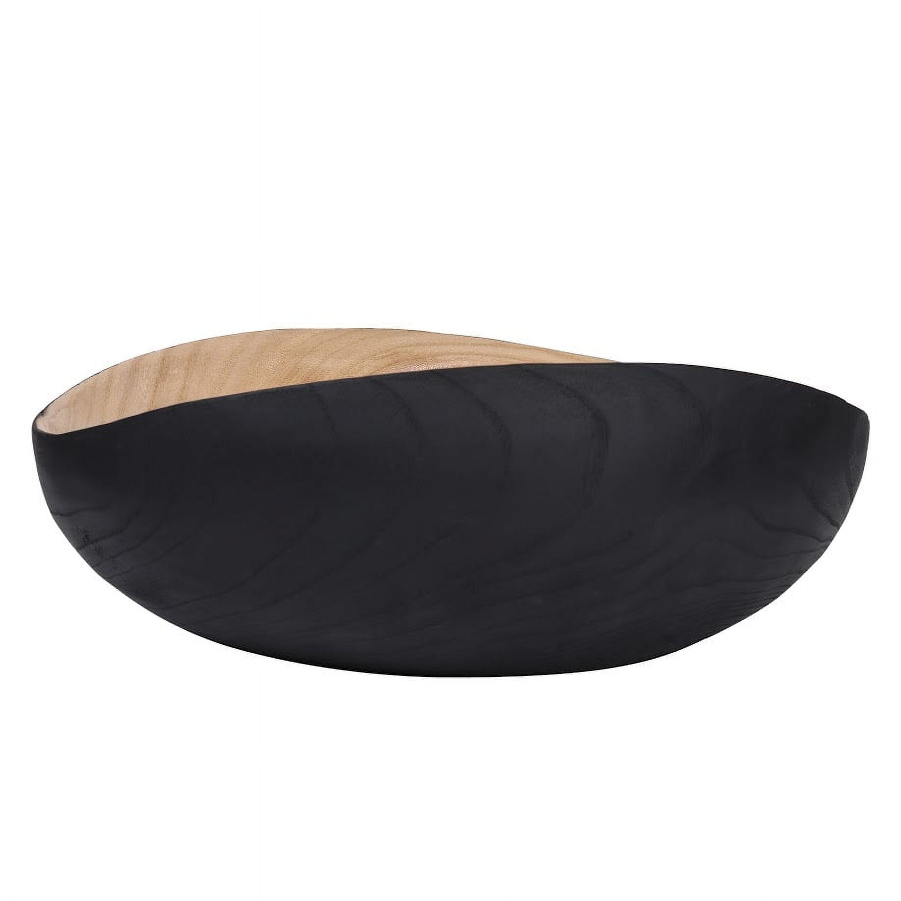 Home Decor Collection Sterling & Noble Home Black and Natural Wood Decorative Tabletop Bowl