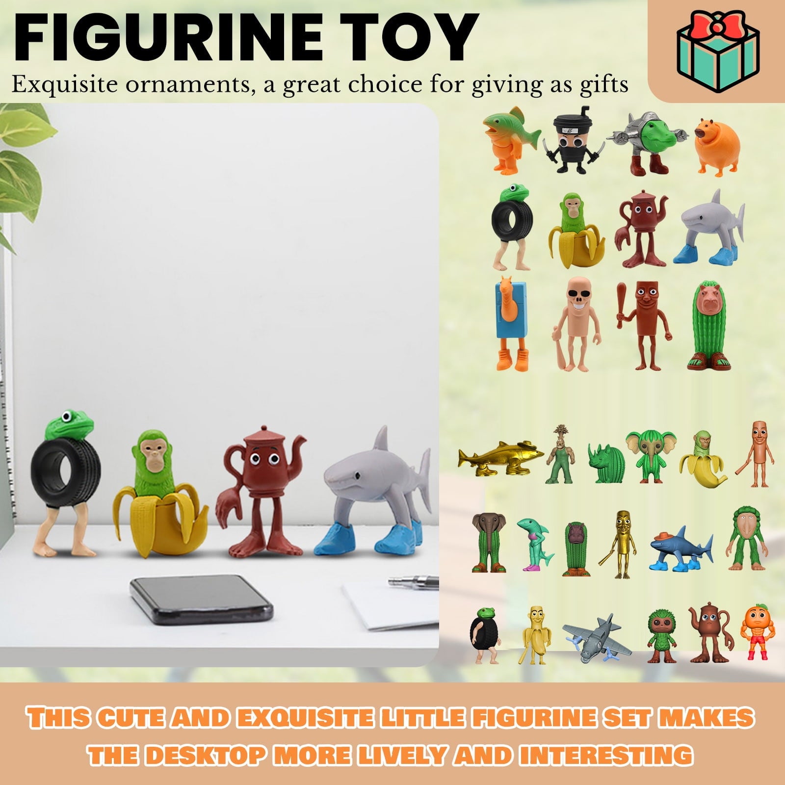 Italian Brainrot Figures, 10in Italian Brainrot Toys, Tralalero Tralala Action Figures Italian Brainrot Cake toppers Birthday Decorations Gifts for Fans office Room Figurine Decor, Italian Brainrot