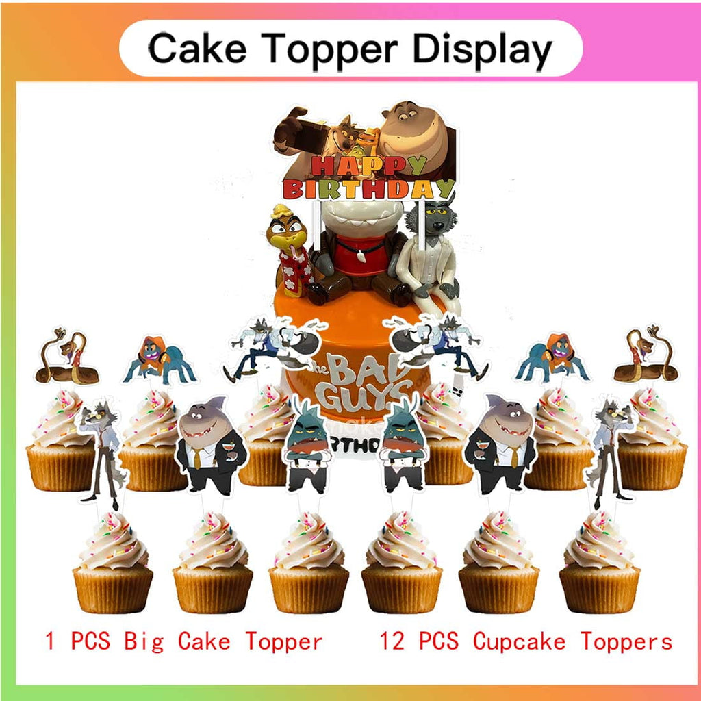 The Bad Guys Supplies Plates Decoration Backdrop Banner Birthday Decor Tableware Fans Balloons