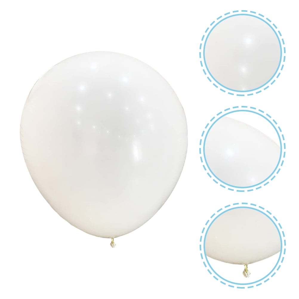 HEMOTON  Large Round Balloon Latex Big Balloons for Decoration Baby White