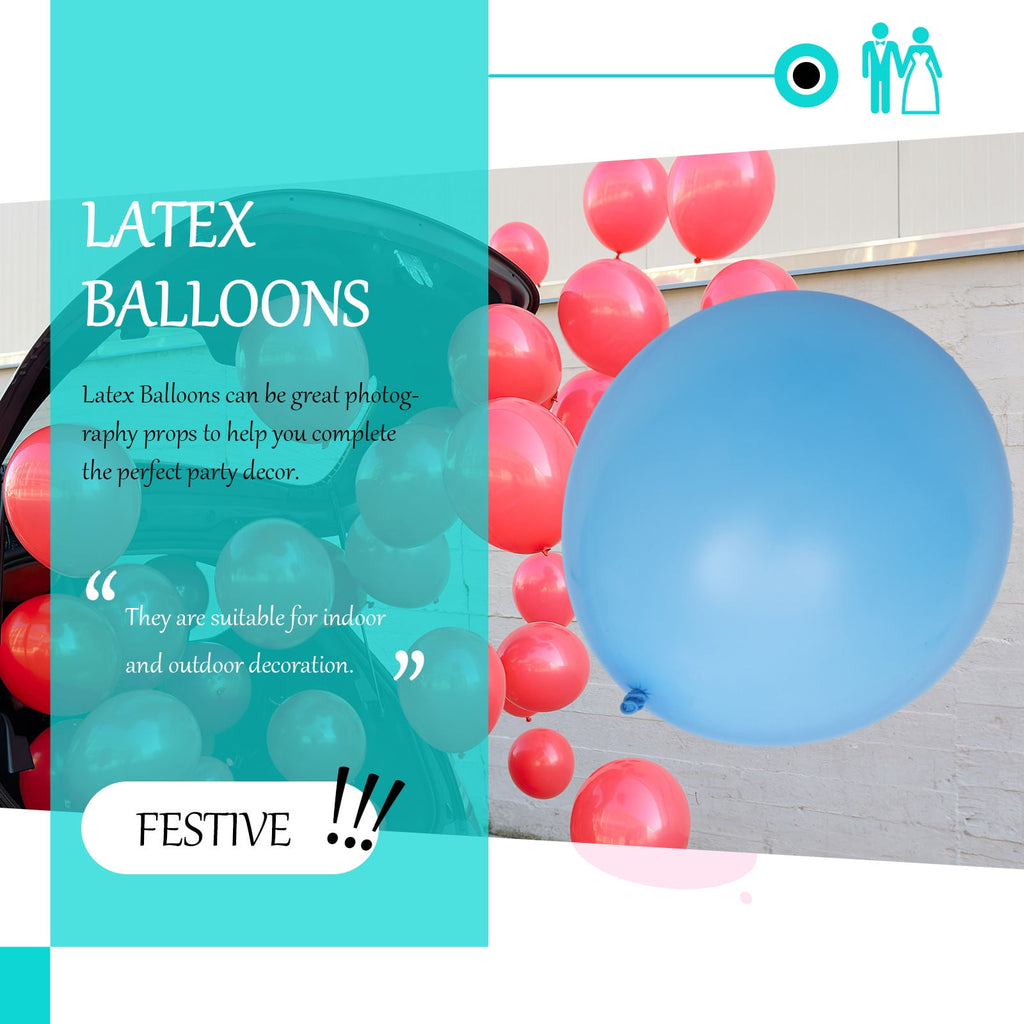 Masteelf 40 pcs Large Balloons Party Decorative Thicken Balloons Latex Balloons Props Party Decorations