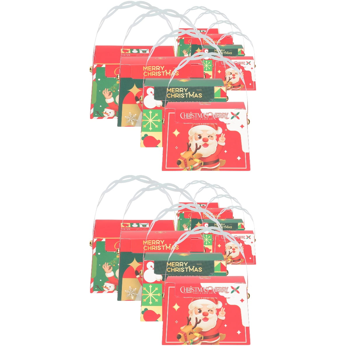 BERTDOMD 40 Pcs Christmas Gift Boxes Handheld Gift Wrapping Boxes Decorative Gift Boxes Xmas Candy Boxes