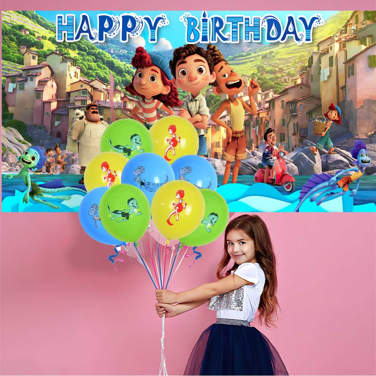 Luca Party Supplies Birthday Plates Balloons Decorations Cake Topper Tableware Banner Backdrop Decor