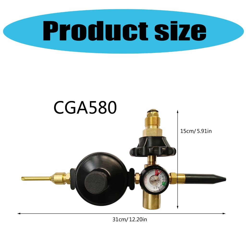 GENEMA Helium Balloon Filler for CGA580 Tank Valves Helium Balloon Inflator Regulator