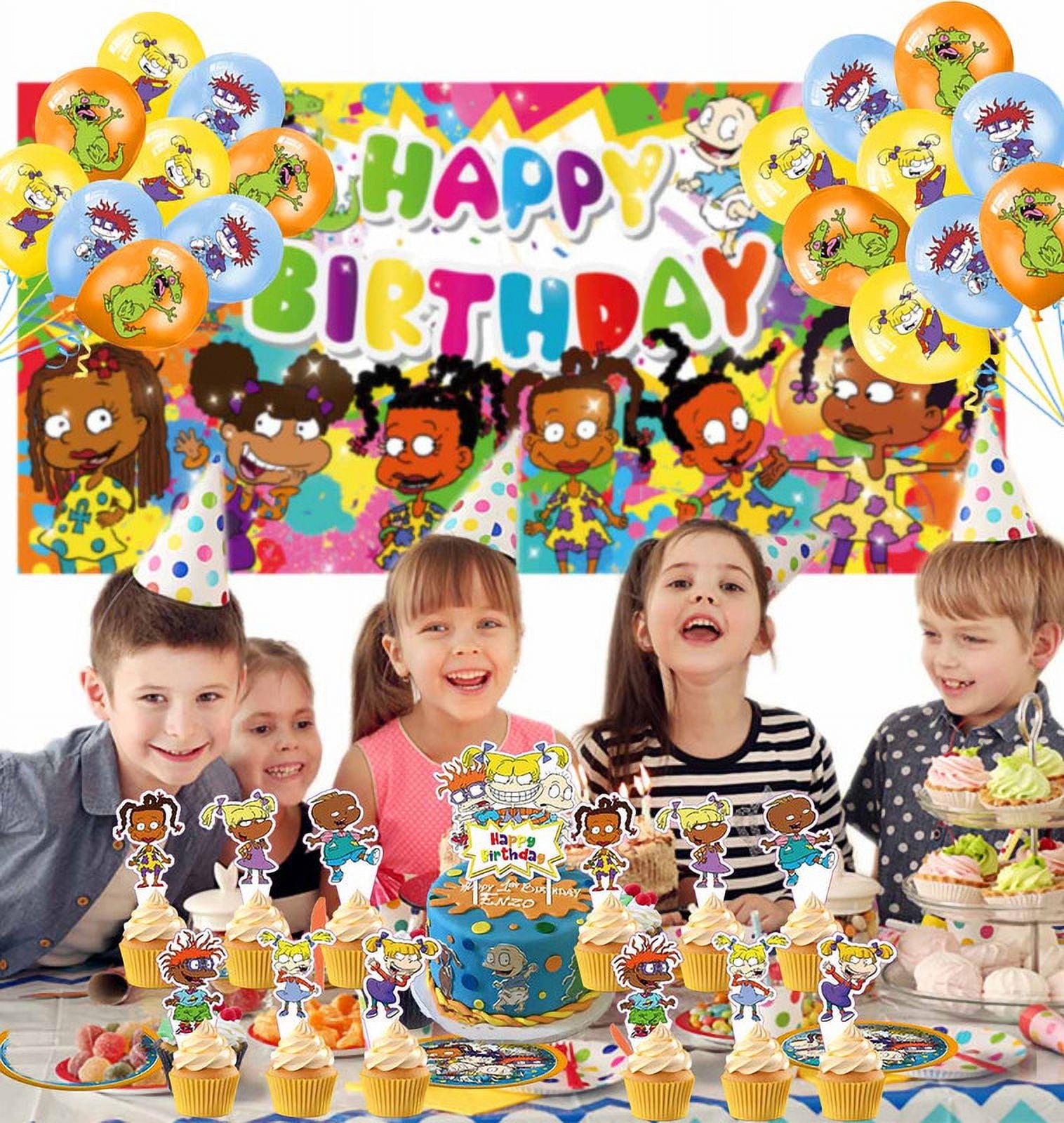 Rugrats Birthday Party Supplies Balloons Plates Decoration Cake Topper Decor Tableware Banner Backdrop