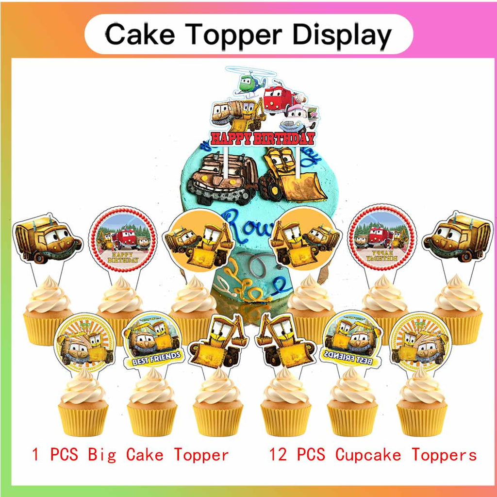 The Stinky and Dirty Show Balloons Party Supplies 3rd Decor Tableware Birthday Cake Topper Decorations Banner Backdrop