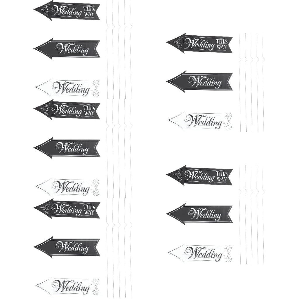 Worgeous 5 Sets  Wedding Directional Signs Wedding Signs for Ceremony and Reception