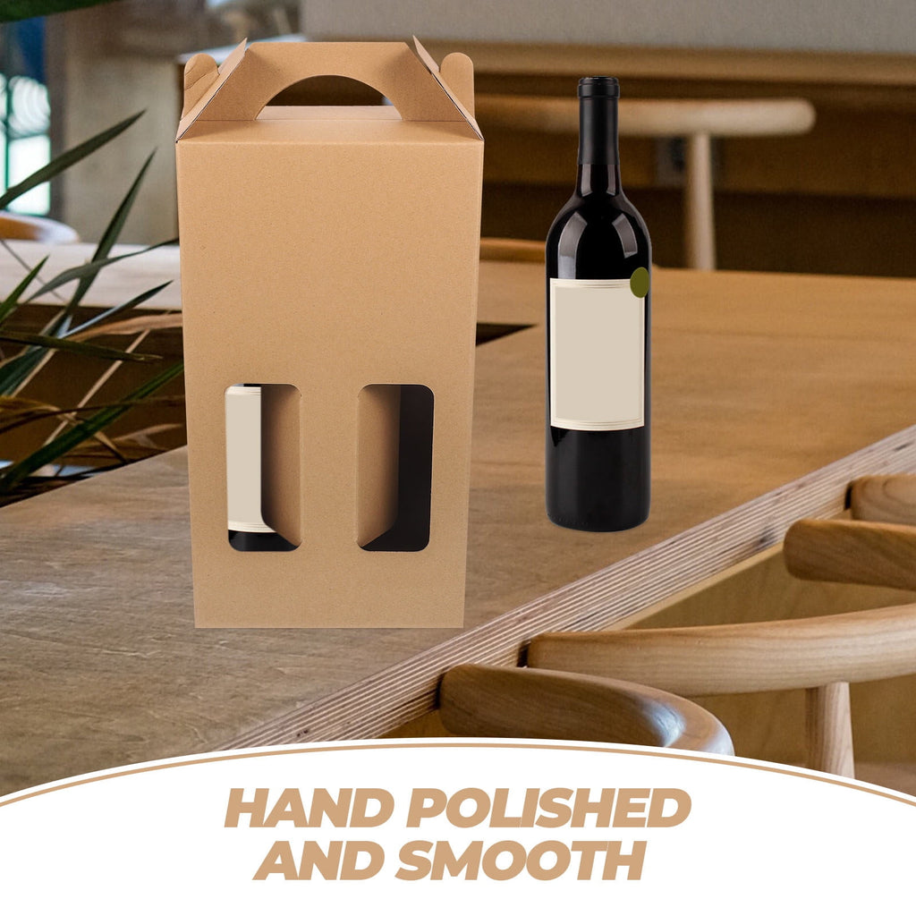 5Pcs Wine Packing Box Paper Bottle Holder Handheld Wine Holder Wine Storage Box Paper Gift Box