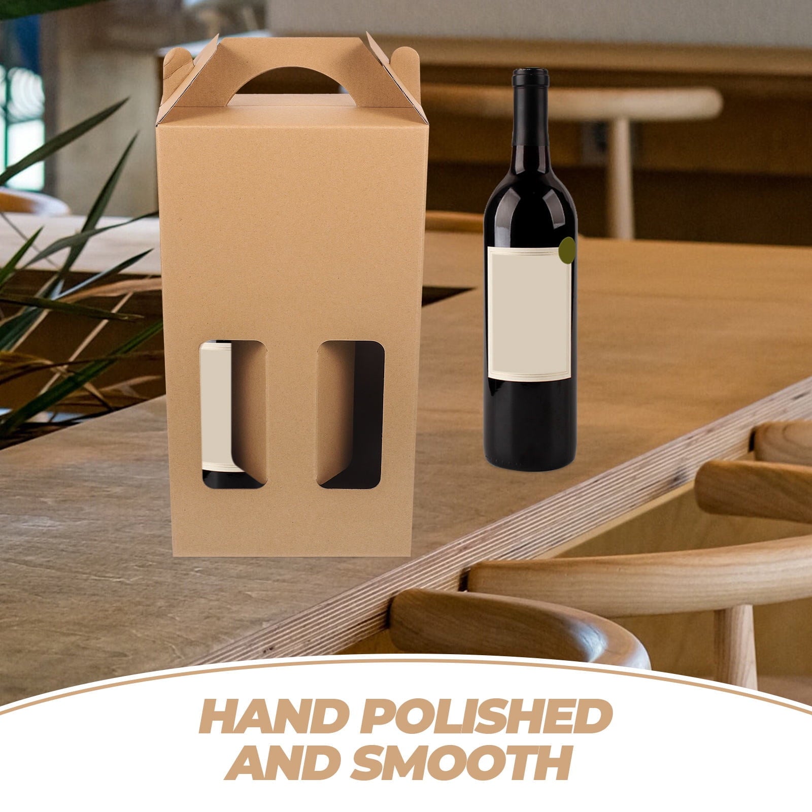 5Pcs Wine Packing Box Paper Bottle Holder Handheld Wine Holder Wine Storage Box Paper Gift Box