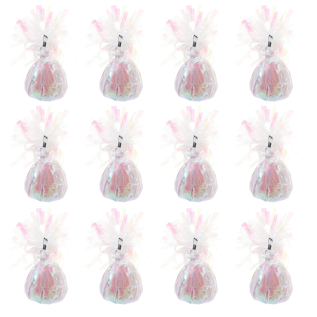 WHAMVOX  12 Pcs Balloon Accessory Aluminum Foil Weights Balloons for Birthday Party Colorful