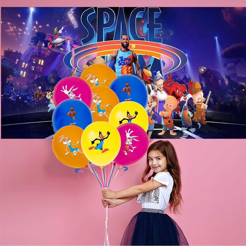 Space Jam Party Supplies Decor Backdrop Cake Topper Plates Balloons Banner Decorations Tableware