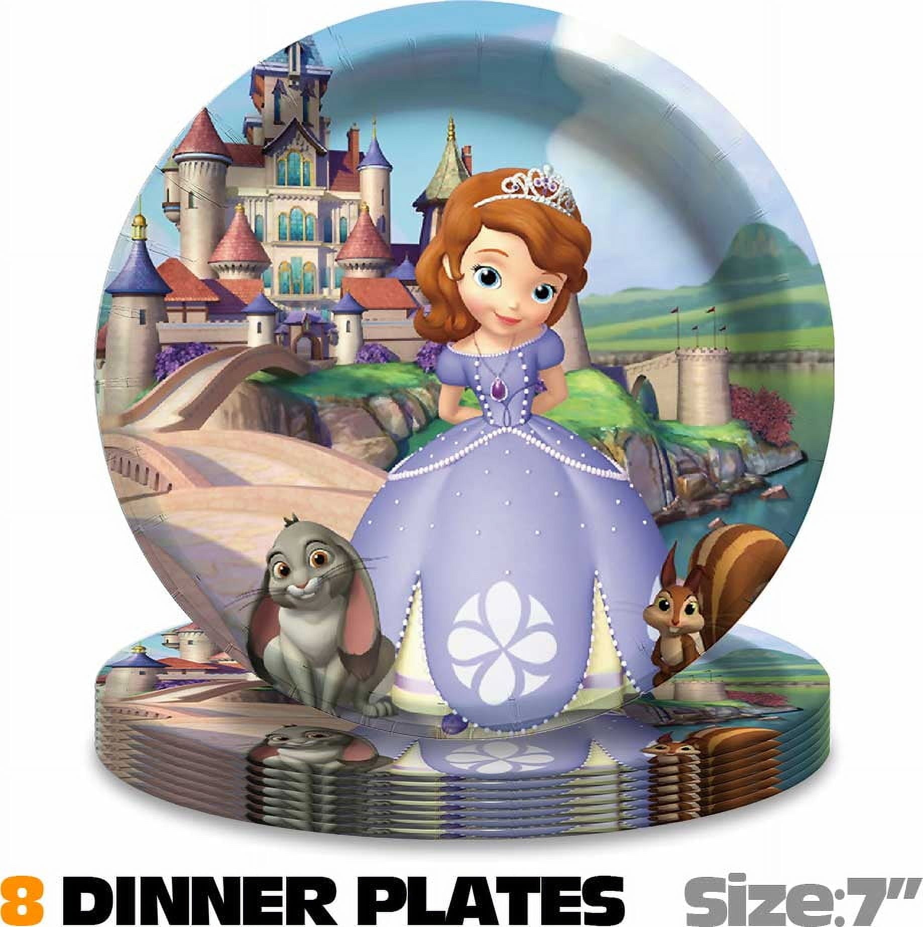 Sofia Princess Party Supplies Plates Decorations Birthday Cake Topper Banner Decor Backdrop Balloons