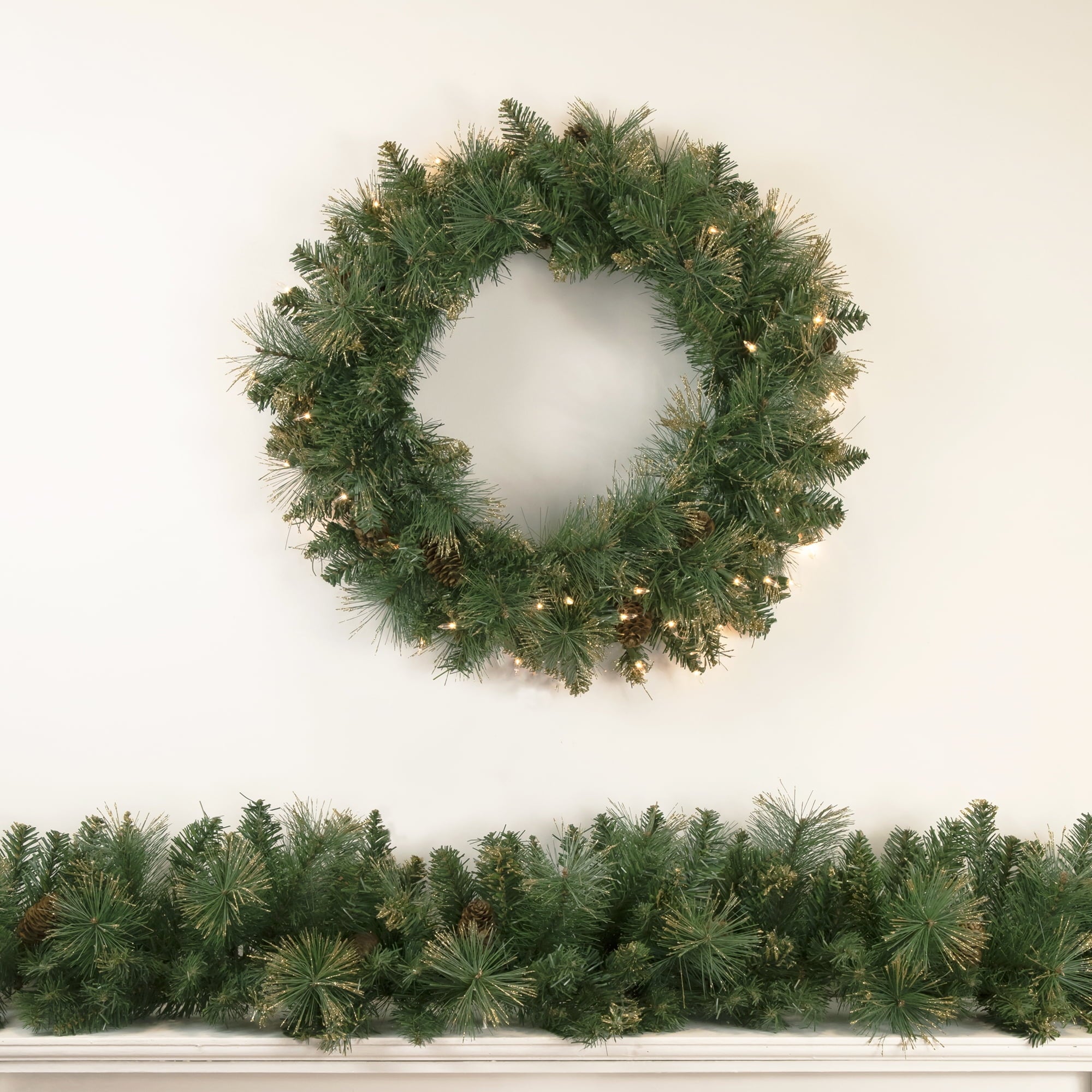 9' x 10 Yorkshire Pine Artificial Christmas Garland - Unlit