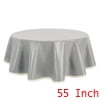 Unique Bargains Round Oil Proof Spill Proof Water Proof Lace TPU Kitchen Dining Tablecloth Light Coffee 47 inch