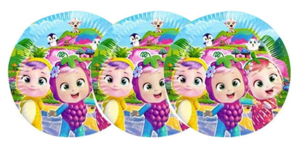 Cry Babies Party Decoration Set (23pcs) - Giant Balloons, Character Rounds, Tableware, Free Cover