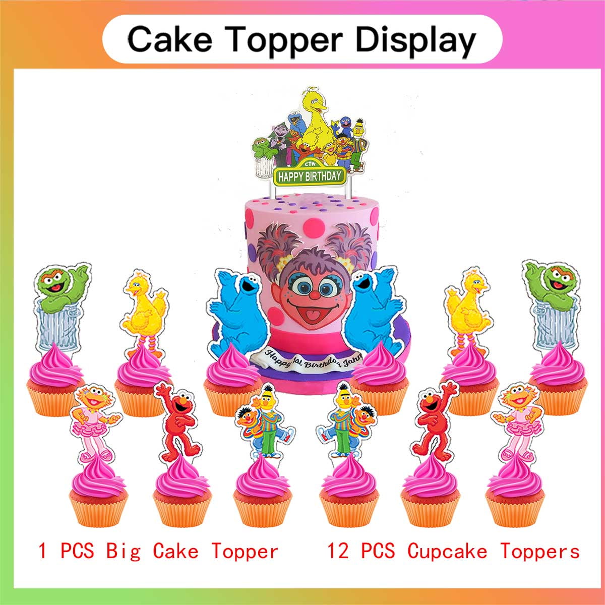 Abby Cadabby Birthday Party Supplies Balloons Paper Plates Decoration Cake Topper Decor Tableware Banner Backdrop