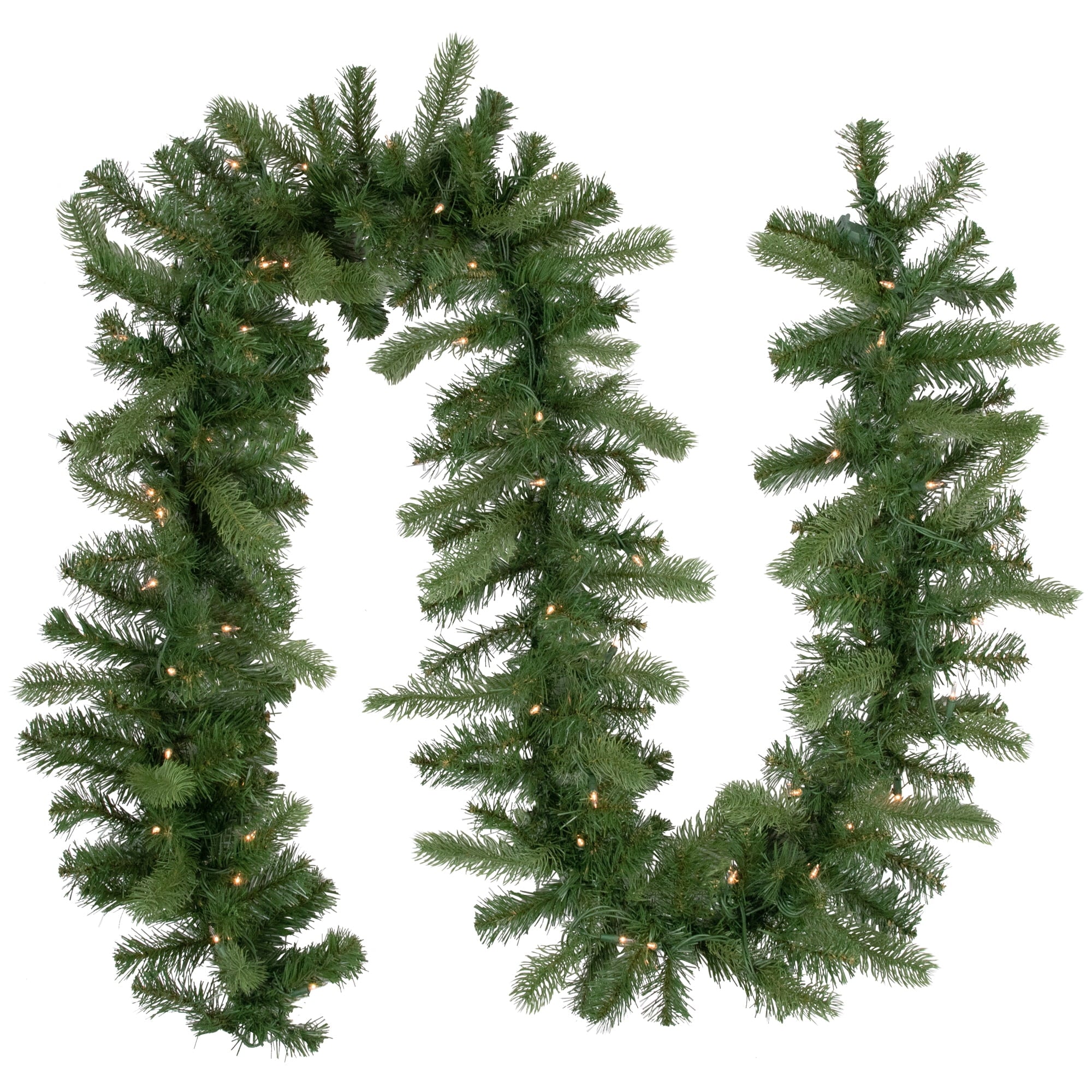 9' x 10" Pre-Lit Noble Fir Artificial Christmas Garland - Clear Lights