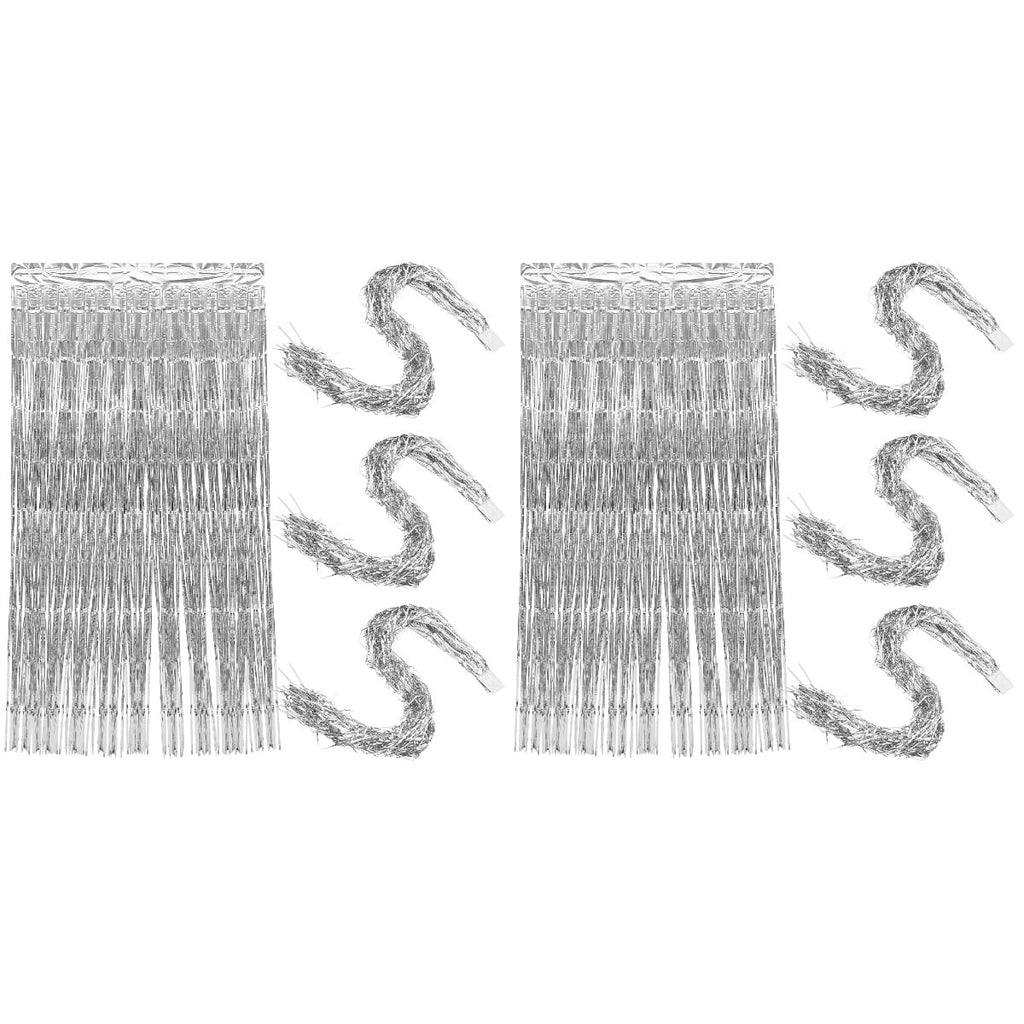Masteelf 8 pcs  Foil Curtains Party Curtain Streamers Birthday Party Decoration Background Photo Props