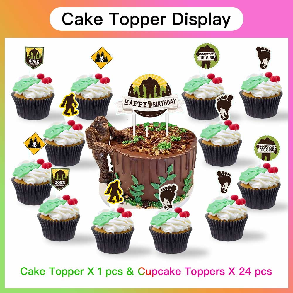 Big Foot Party Supplies Plates Decorations Birthday Cake Topper Banner Decor Backdrop Balloons