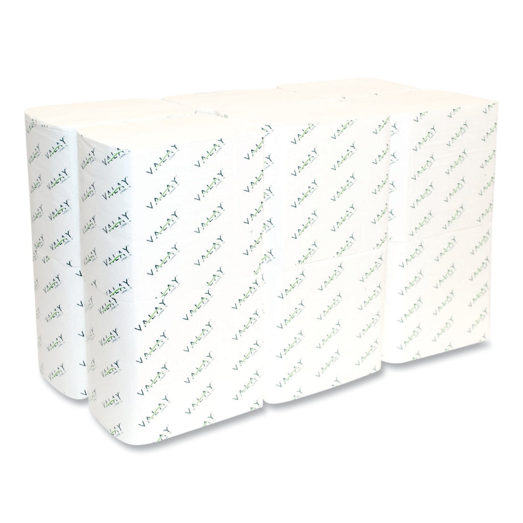 Morcon Tissue Valay Interfolded Napkins, 2-Ply, 6.5 x 8.25, White, 500/Pack, 12 Packs/Carton