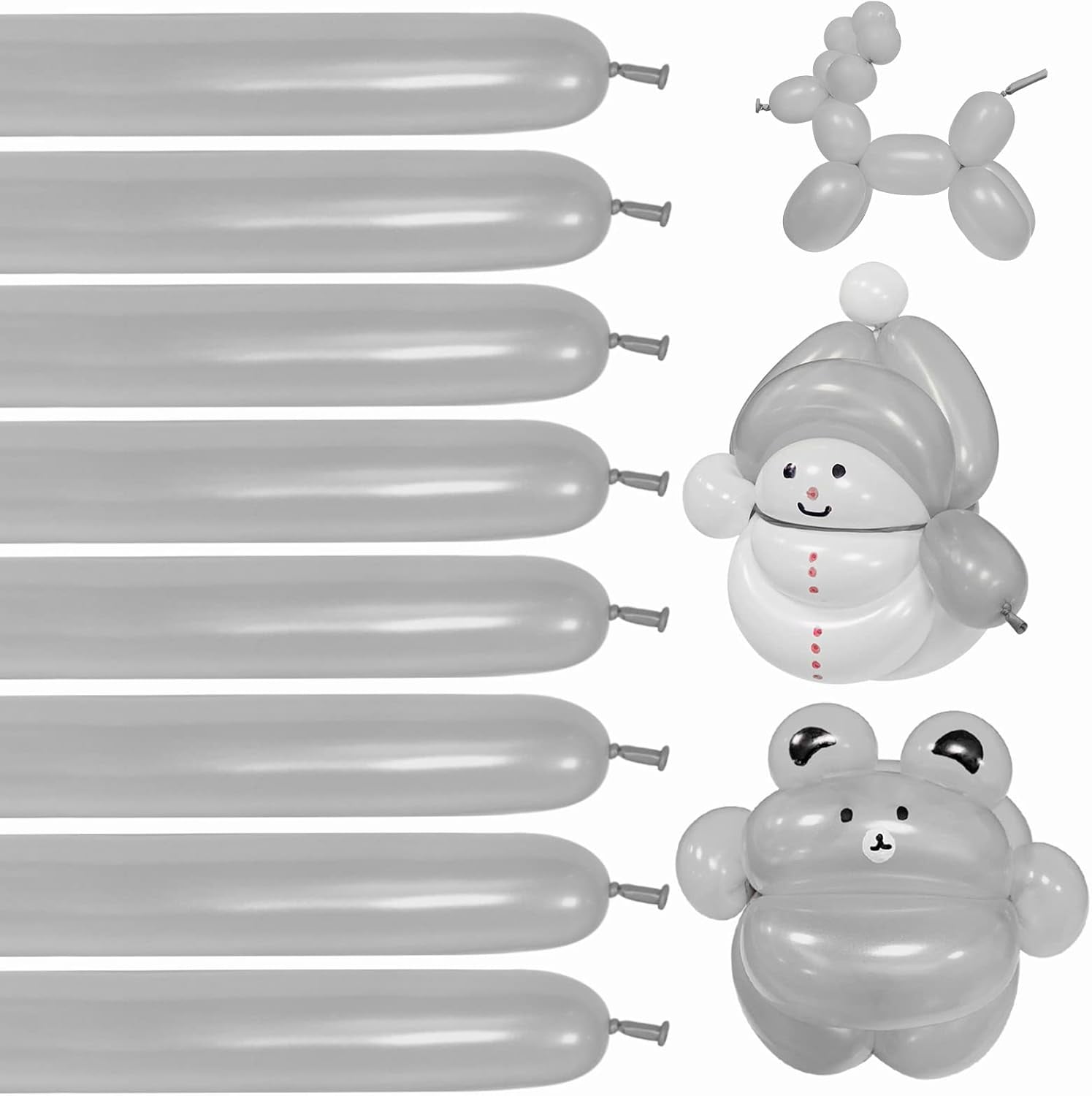 100 clear 260 balloons, clear long and thin balloons, animal balloons, high-quality balloons for beginners to make children's carnival party decorations