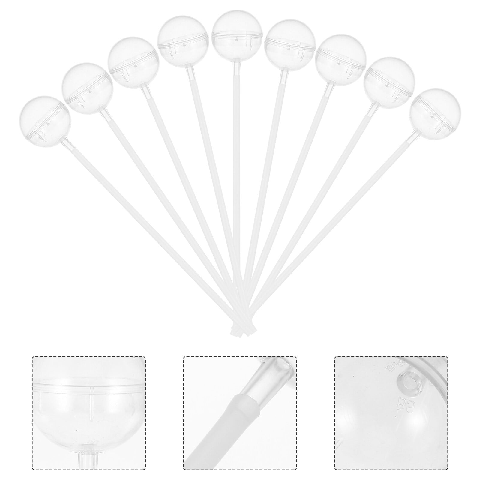 PENIKOKO Clear Support For Chocolate Wedding Bouquet Fixing Holder Transparent Plastic 100Pcs