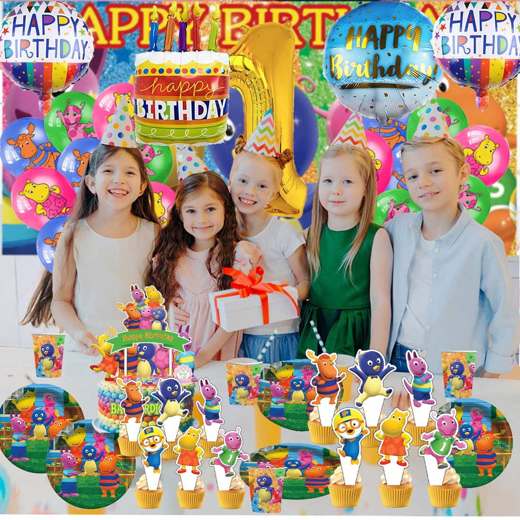 The Backyardigans Balloons Party Supplies 1st Decor Tableware Birthday Cake Topper Decorations Banner Backdrop