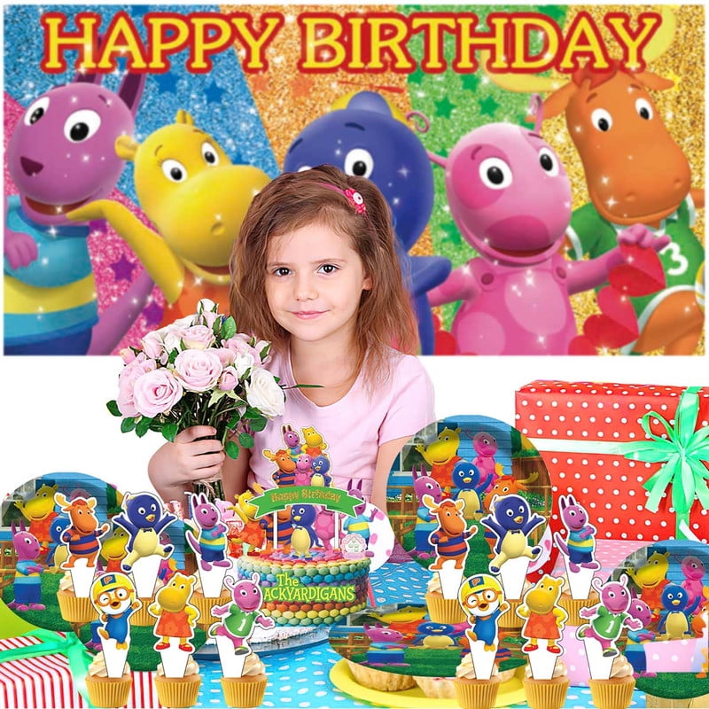 Backyardigans Birthday Party Supplies Balloons Plates Decoration Cake Topper Decor Tableware Banner Backdrop