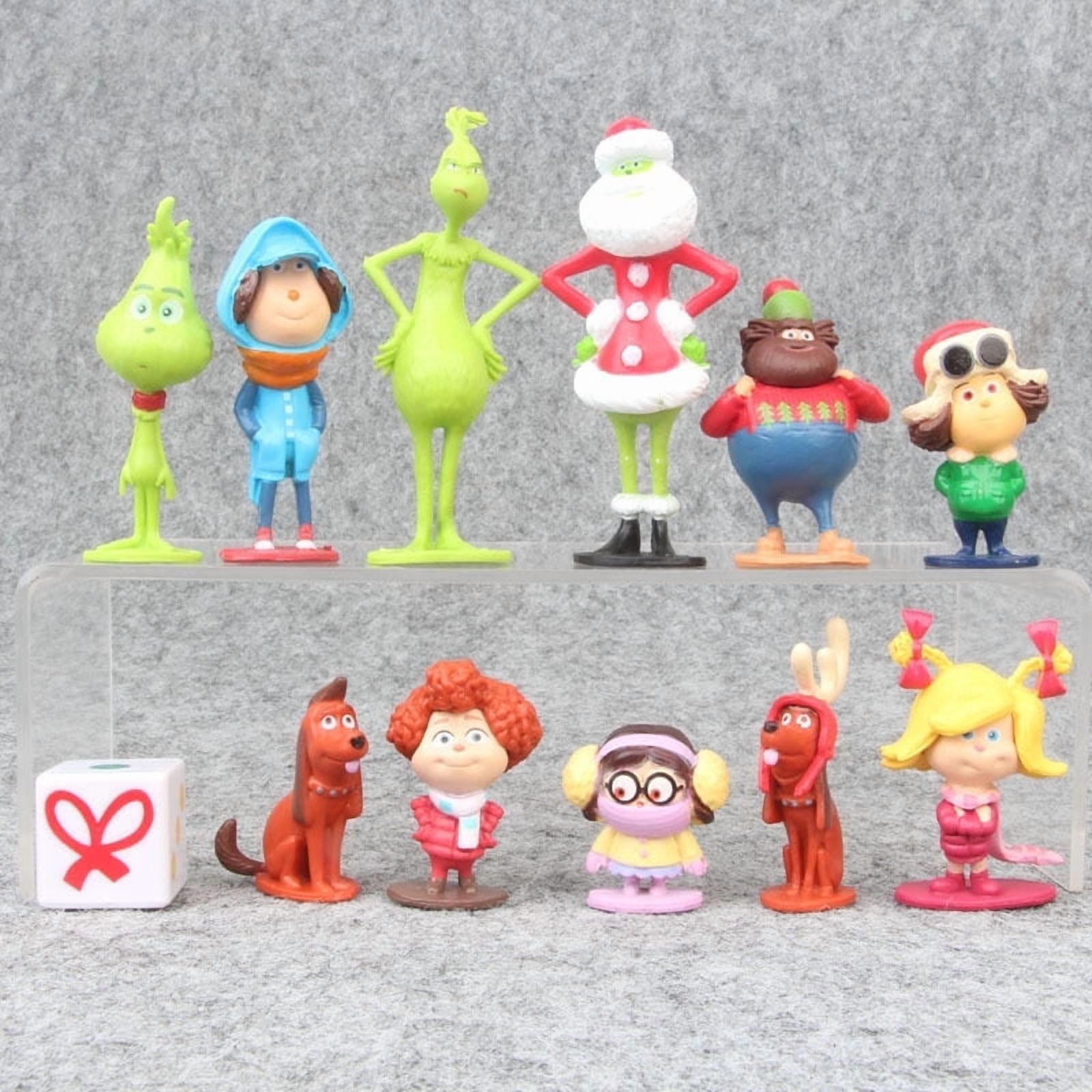 12 Pcs Cartoon Character ,Red House and Dog Set 2 Inch Mini Action Figures Set Cake Topper Table Decoration Cute Gift for Kids and FansG15