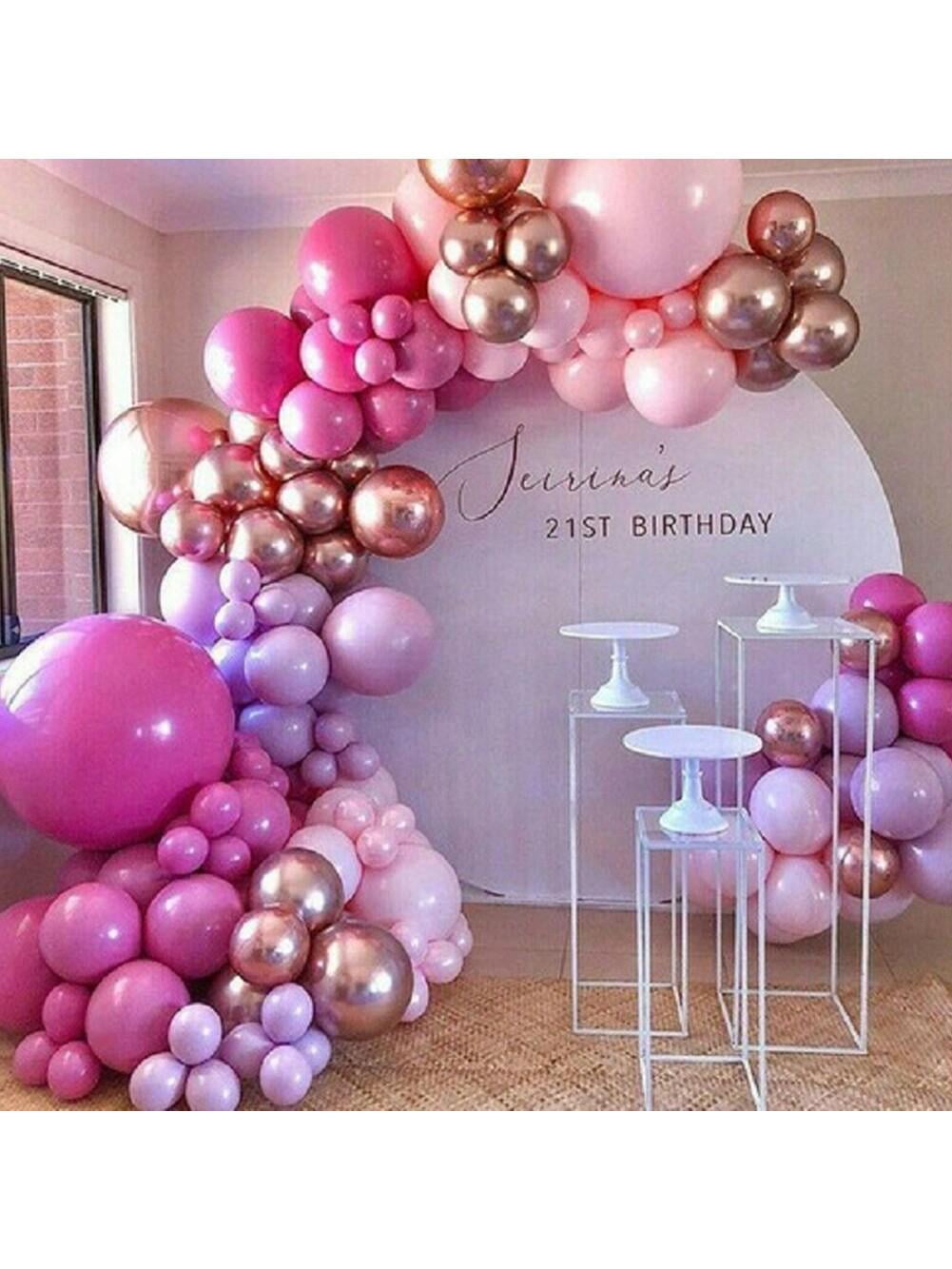 126pcs Latex Balloon Garland Arch Kit Colorful Birthday Wedding Celebration Party Decorative Balloons Round Matte