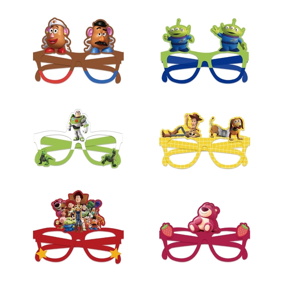12Pcs Toy Story Themed Glasses, Party Supplies Photo Booth Prop Cartoon Character Cosplay Birthday Gift for Kids.