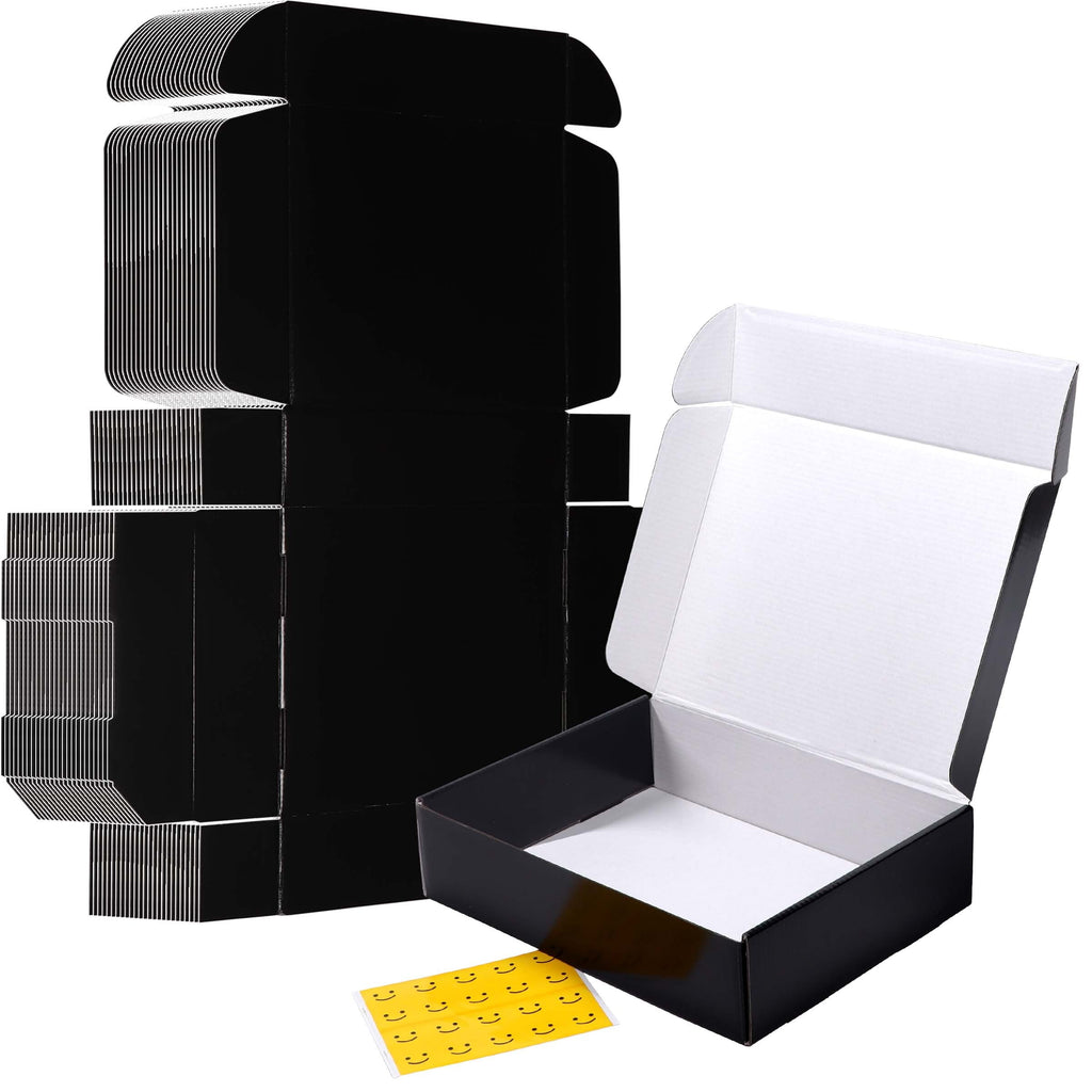 12x9x3 Shipping Boxes, 20 Packs Gift Boxes for Shipping Business Party, Black