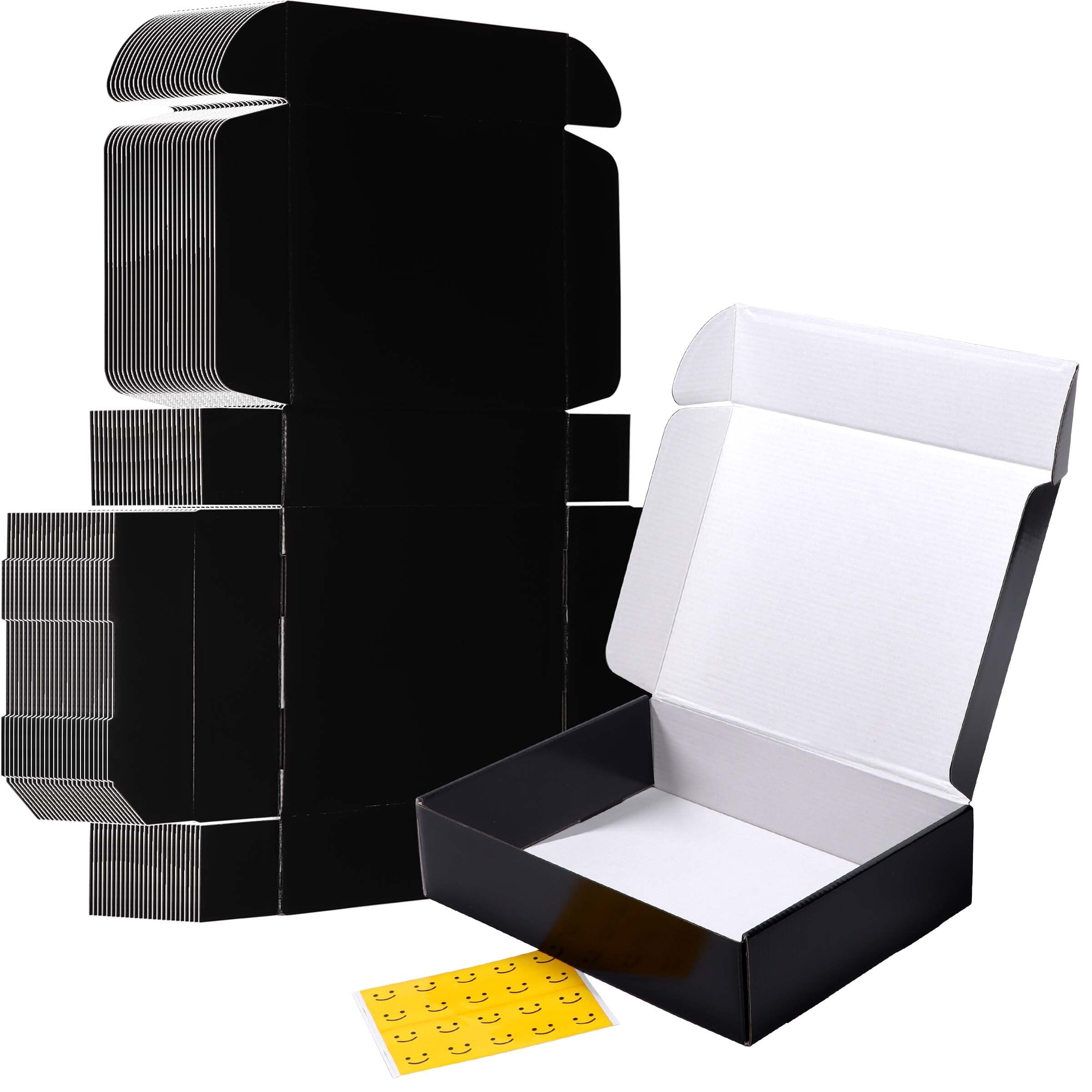 12x9x3 Shipping Boxes, 20 Packs Gift Boxes for Shipping Business Party, Black