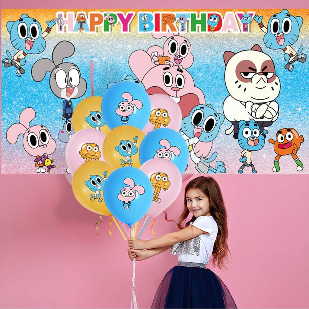 The Amazing World of Gumball Party Supplies Plates Decorations Birthday Cake Topper Banner Decor Backdrop Balloons