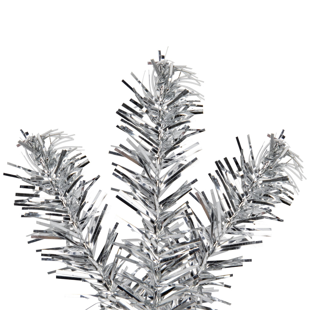 Northlight Metallic Tinsel Artificial Christmas Garland - 9' x 12" - Silver - Unlit