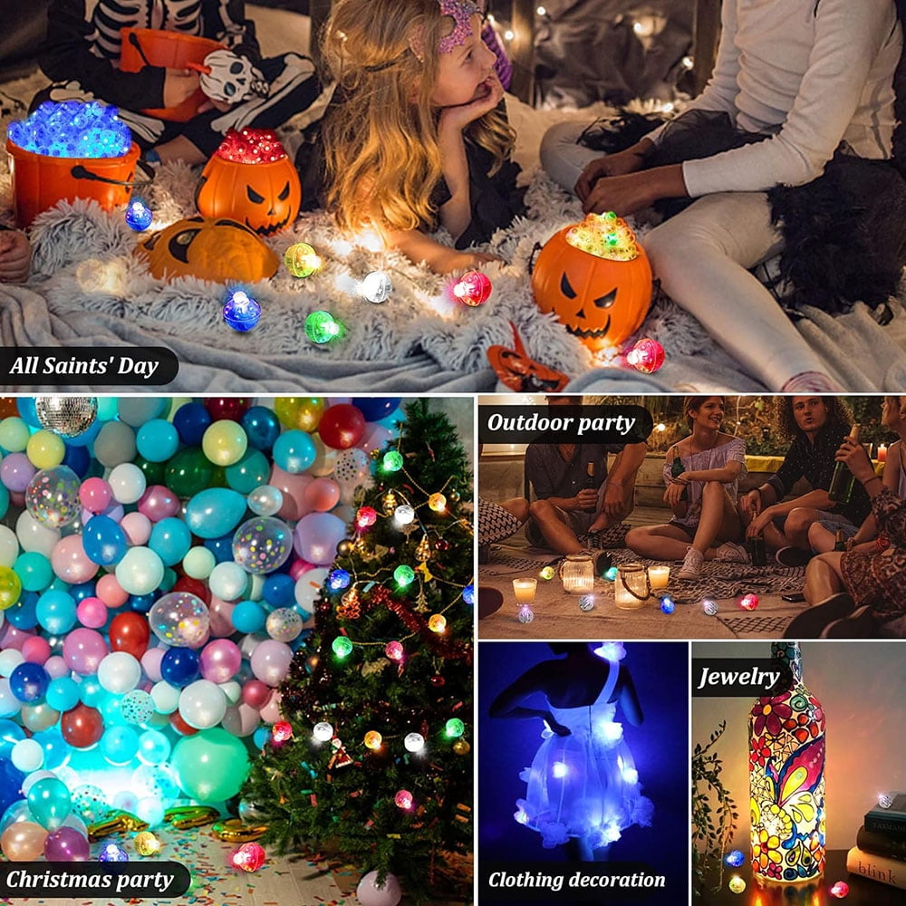 50/100/150/200Pcs Mini Led Light Up Balloons Glow In The Dark Wedding Birthday Party and Festival Christmas Decorative Lights