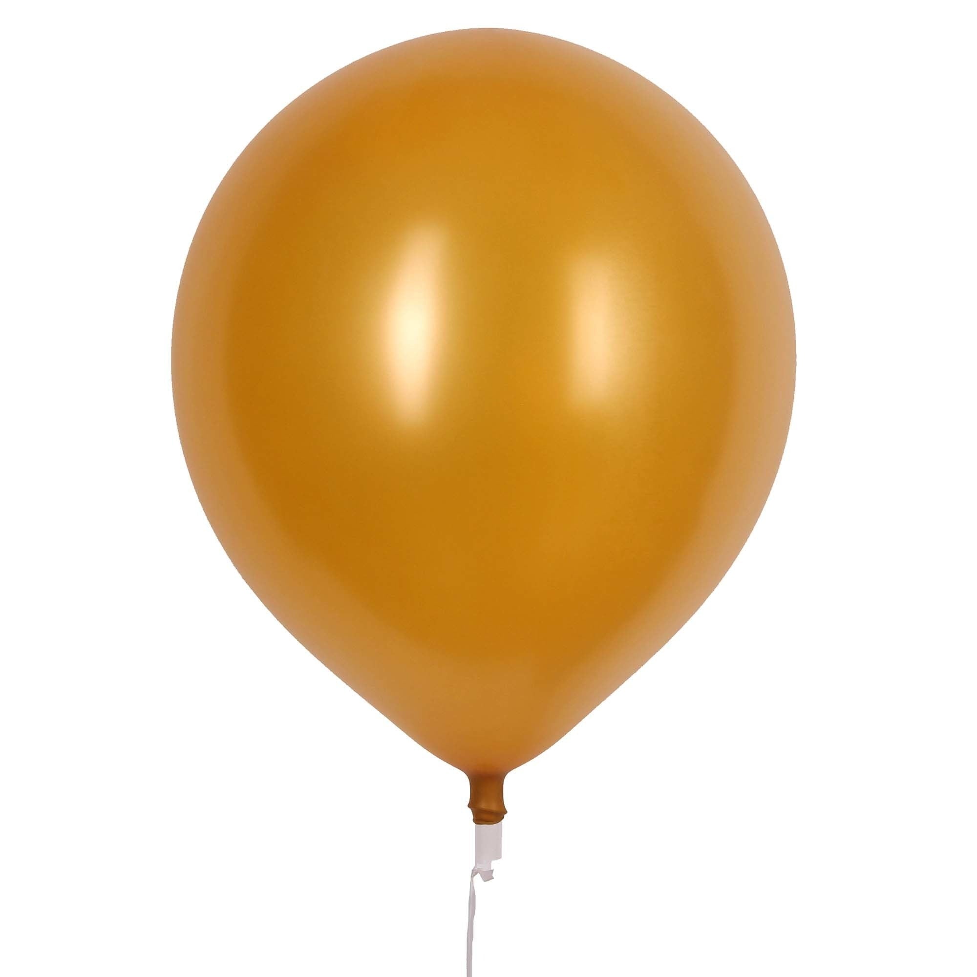 17" Valve and Ribbon Metallic Gold Balloons (50ct)