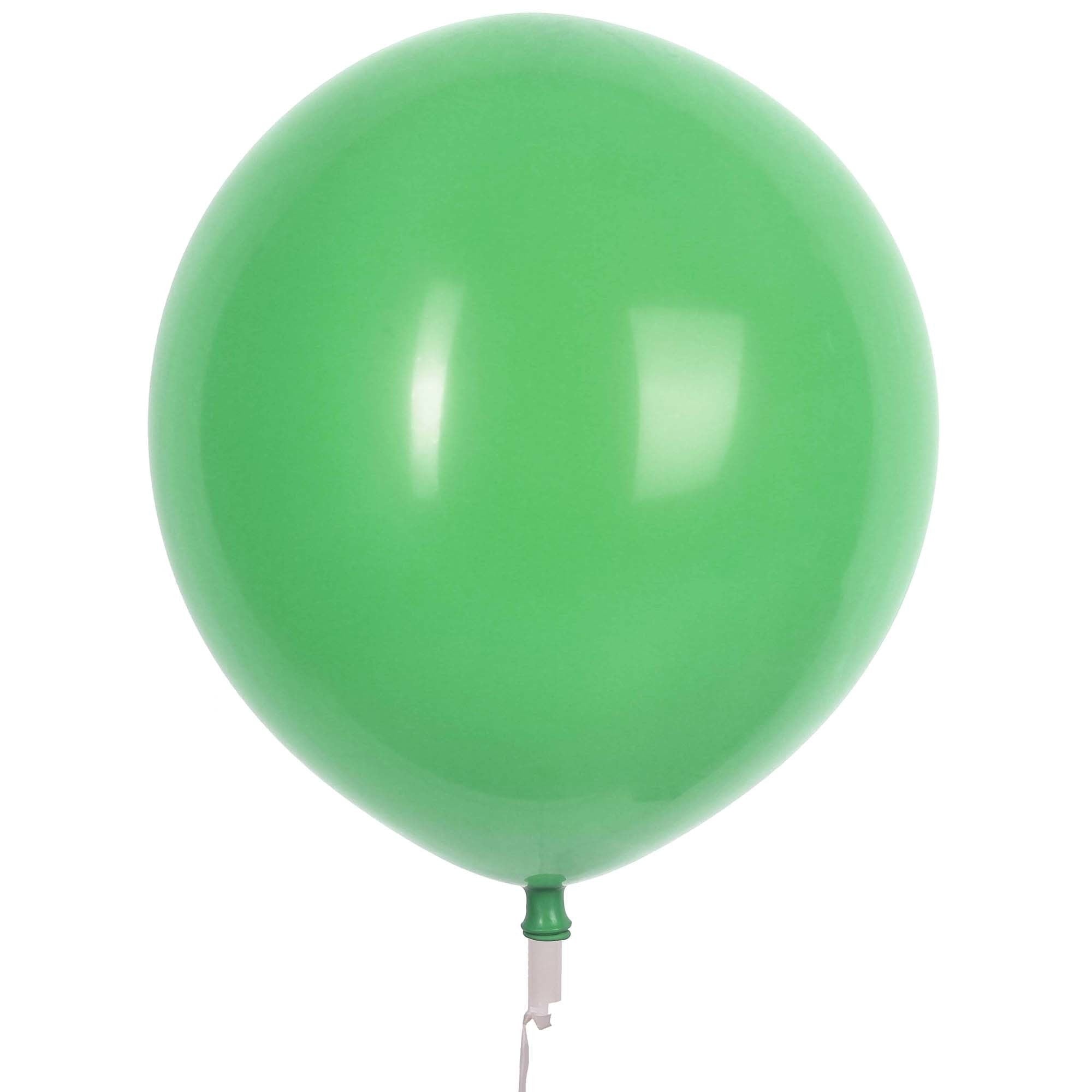 17" Valve and Ribbon Standard Green Balloons (50ct)